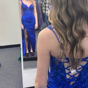 Royal blue prom dress, brand new never been worn
